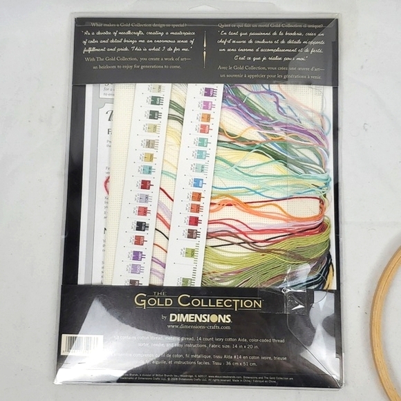 New The Gold Collection Butterfly Forest Cross Stitch Kit‎ and Embroidery Hoop - Picture 4 of 7